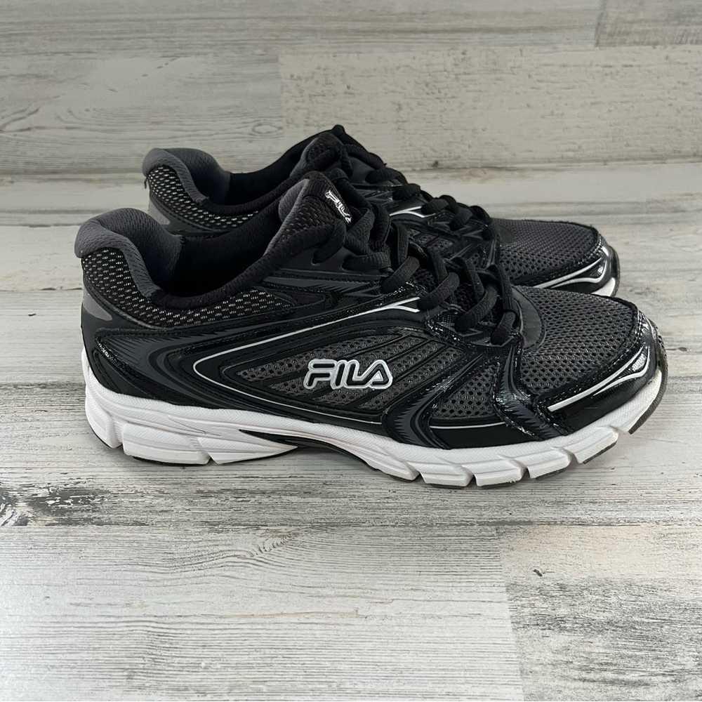Fila Black and White Athletic Shoes